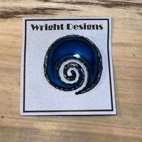 Original Brooch By David Wright Custom Made From ChromePlate NWT - Picture 5 of 6